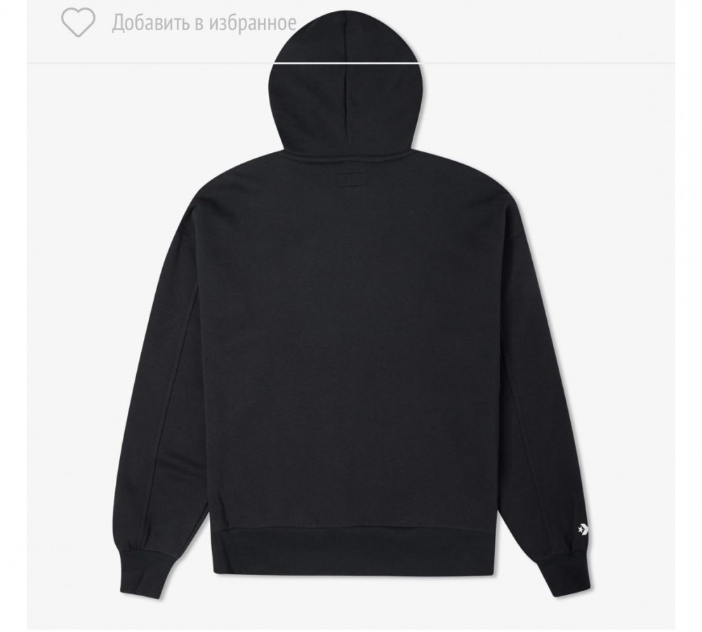 ТОЛСТОВКА CONVERSE OVERSIZED CHENILLE PATCH HOODIE 10022349-001_image_2
