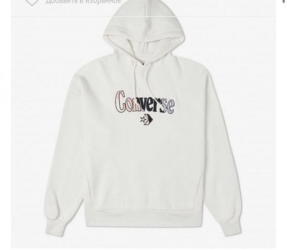 ТОЛСТОВКА CONVERSE OVERSIZED CHENILLE PATCH HOODIE 10022349-103_image_1