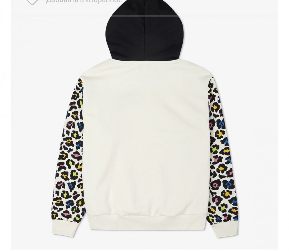 ТОЛСТОВКА CONVERSE STAND OUT LEOPARD SLEEVE GO TO HOODIE 10023080-281_image_2
