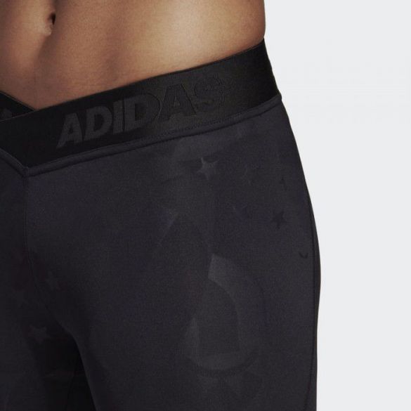 Укороченные леггинсы Adidas Alphaskin Sport Embossed DU2039
