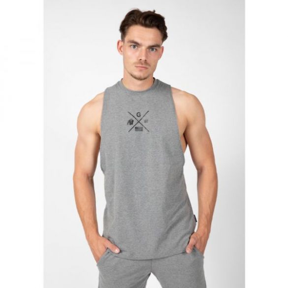 Майка Gorilla Wear Cisco Drop Armhole Tank Top Gray / Black 90129809_image_3