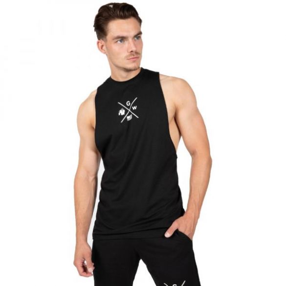 Майка Gorilla Wear Cisco Drop Armhole Tank Top Black/White 90129901_image_5