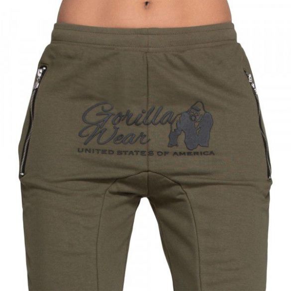 Штани Gorilla Wear Celina Drop Crotch Joggers XS Army Green (9193240000)_image_3