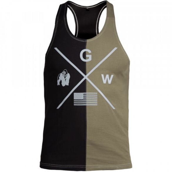 Майка Gorilla Wear Sterling Stringer Tank Top Black/Army Green 90123409_image_1