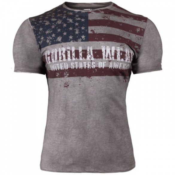 Футболка Gorilla Wear Gorilla Wear USA Flag Tee Gray 90505800_image_1