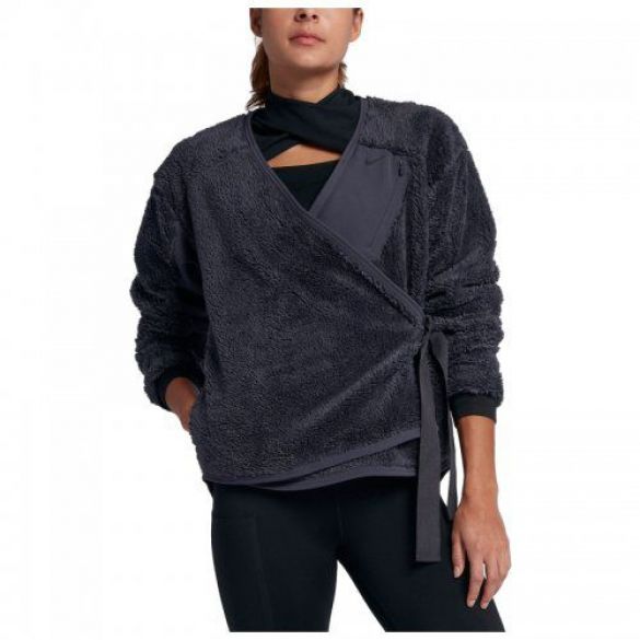 Женская толстовка Nike W NK LS Shrpa Top Wrap 929839-081_image_1