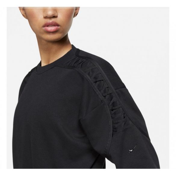 Толстовка Nike Womens Cropped Fleece Training Crew Black DA0447-010_image_3