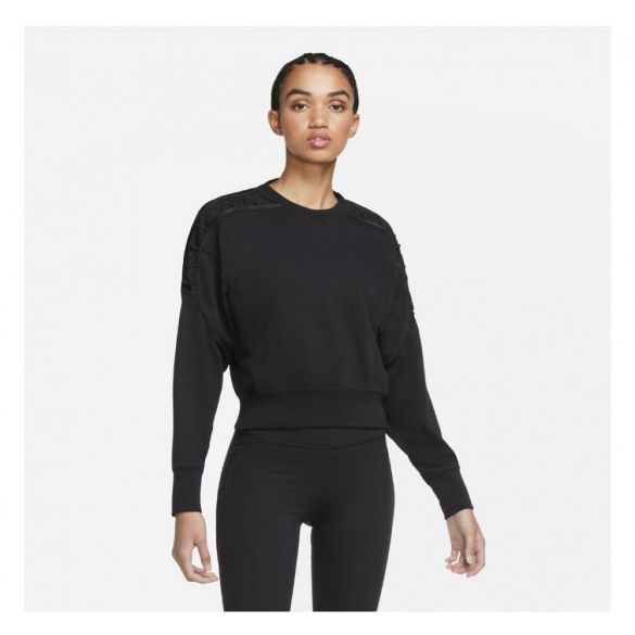 Толстовка Nike Womens Cropped Fleece Training Crew Black DA0447-010_image_1