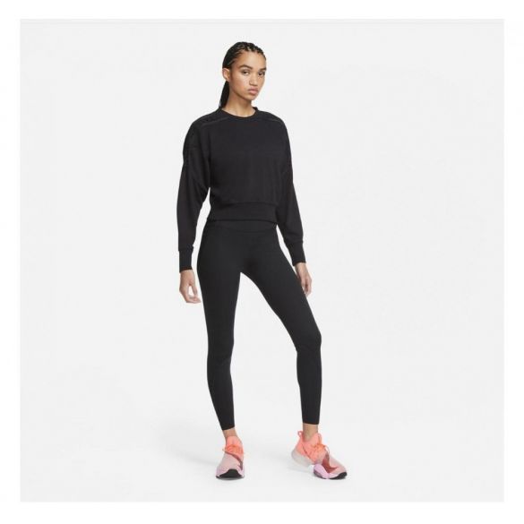 Толстовка Nike Womens Cropped Fleece Training Crew Black DA0447-010_image_4