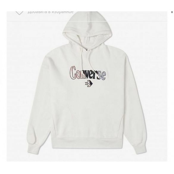 ТОЛСТОВКА CONVERSE OVERSIZED CHENILLE PATCH HOODIE 10022349-103_image_1