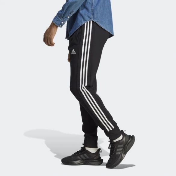 Брюки Adidas Essentials French Terry Tapered Cuff 3-Stripes HA4337_image_7