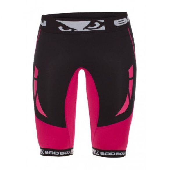 Компрессионные шорты женские Bad Boy Compression Shorts Black/Pink _image_1