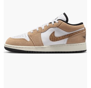 Кроссовки Air Jordan 1 Low Se Brown Elephant Gs White/Brown DZ5368-201