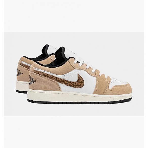 Кроссовки Air Jordan 1 Low Se Brown Elephant Gs White/Brown DZ5368-201_image_6