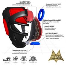 Боксерский шлем тренировочный RDX Guard 10502