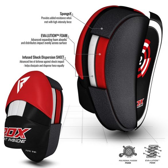 Лапы боксерские RDX Gel Focus Red 11001_image_2