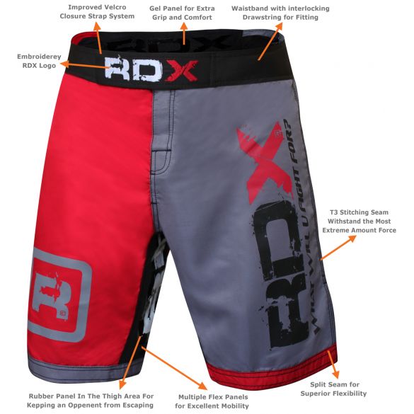 Шорты MMA RDX X2 Grey _image_4