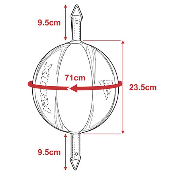 Боксерська груша на розтяжці RDX White з гумовим джгутом 30308_image_3