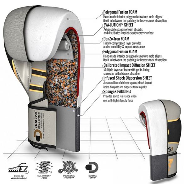 Боксерские перчатки RDX Leather Pearl White 40247_image_3