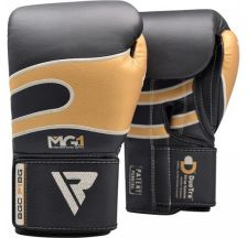 Боксерські рукавички RDX Leather Black Gold 40249