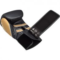 Боксерские перчатки RDX Leather Black Gold 40249