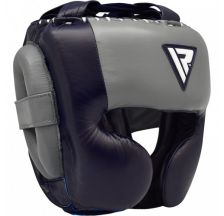 Боксерский шлем RDX Leather Pro Blue 40264