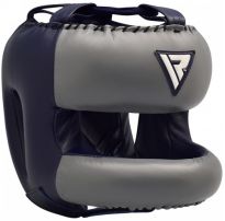 Боксерский шлем с бампером RDX Leather Pro Blue 40265_image_4