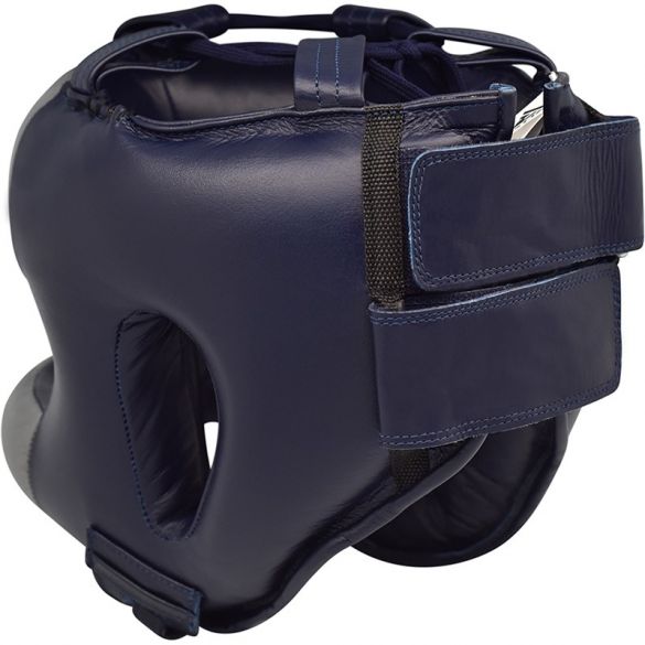 Боксерский шлем с бампером RDX Leather Pro Blue 40265_image_2