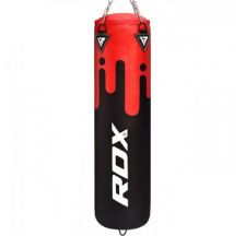 Боксерський мішок RDX Leather Black / Red 40276