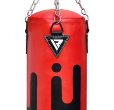 Боксерський мішок RDX Leather Black / Red 40276
