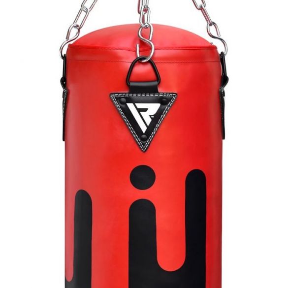 Боксерський мішок RDX Leather Black / Red 40276_image_2