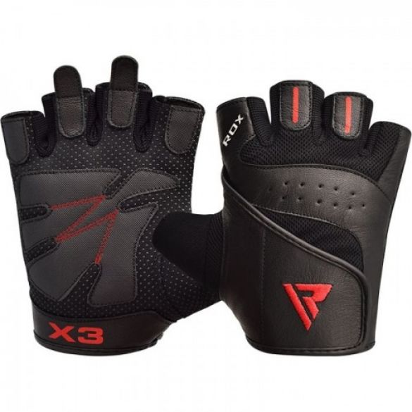 Рукавички для фітнесу RDX S2 Leather Black 40277_image_1