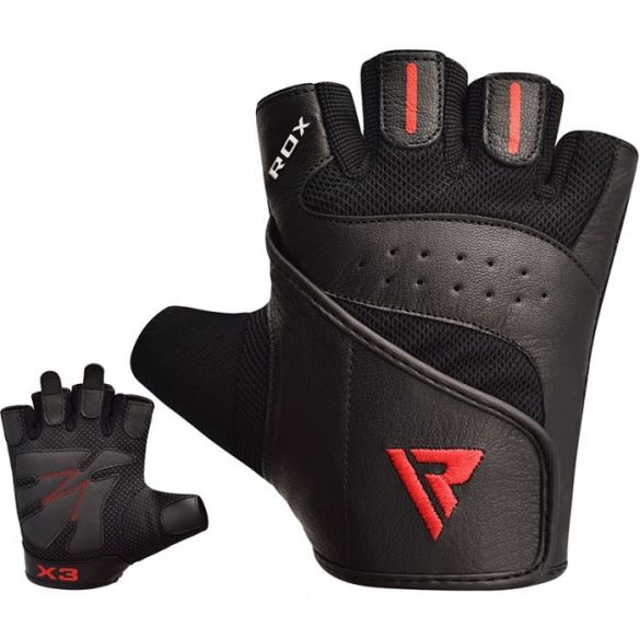 Рукавички для фітнесу RDX S2 Leather Black 40277_image_2