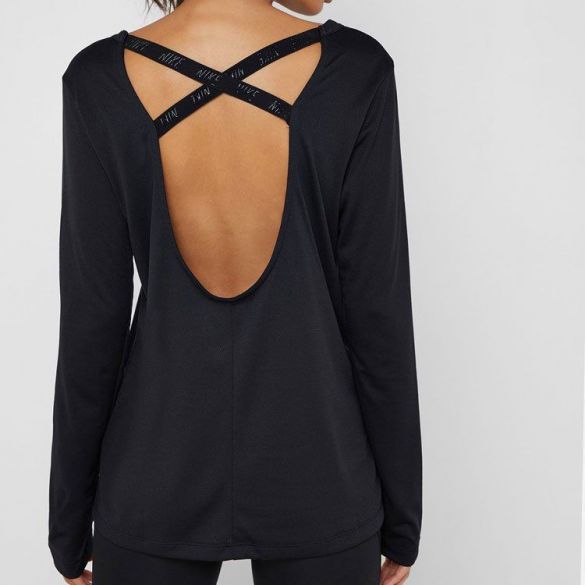 Женская футболка Nike W NK Dry Top Ls Elastika 930511-010_image_3
