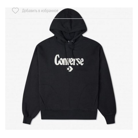 ТОЛСТОВКА CONVERSE OVERSIZED CHENILLE PATCH HOODIE 10022349-001_image_1