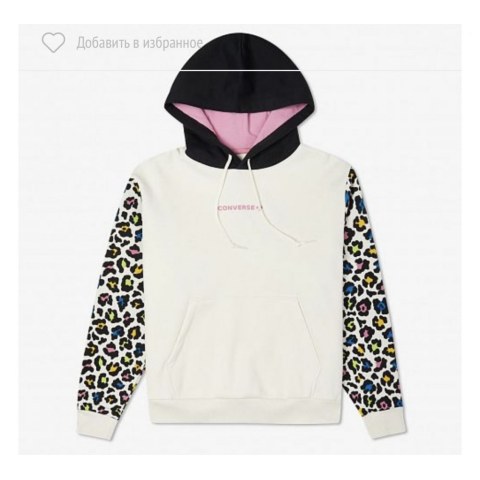ТОЛСТОВКА CONVERSE STAND OUT LEOPARD SLEEVE GO TO HOODIE 10023080-281_image_1