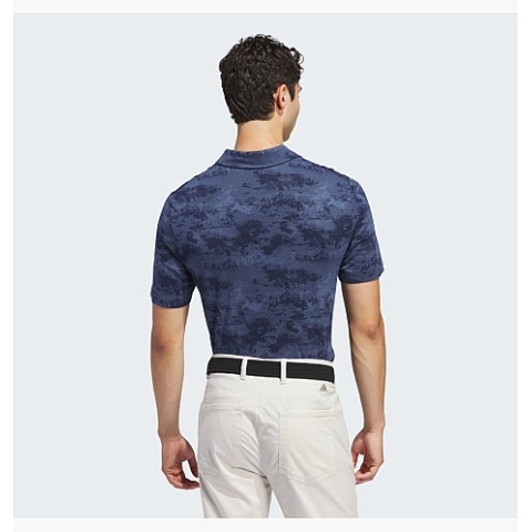 Поло Adidas Go-To Printed Mesh Polo Shirt Blue IU4428_image_2