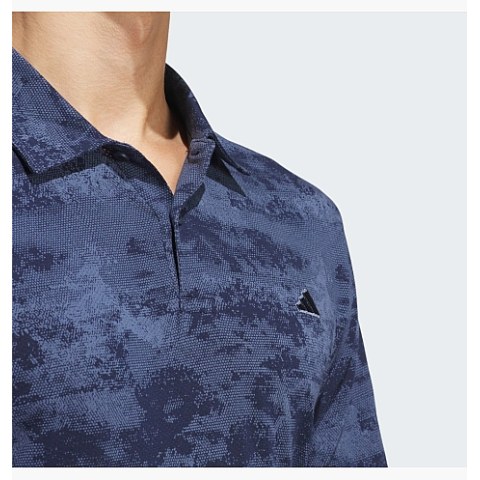 Поло Adidas Go-To Printed Mesh Polo Shirt Blue IU4428_image_3