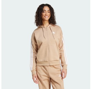 Толстовка Essentials 3-Stripes Full-Zip Fleece Adidas Sportswear JX7706