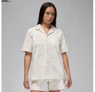 Сорочка жіноча Air Jordan AOP Wvn Top Beige FN5769-133
