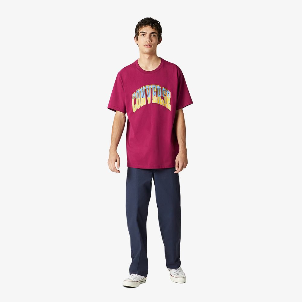 Чоловіча футболка Converse Twisted Varsity Graphic T Maroo 10018383-507_image_4
