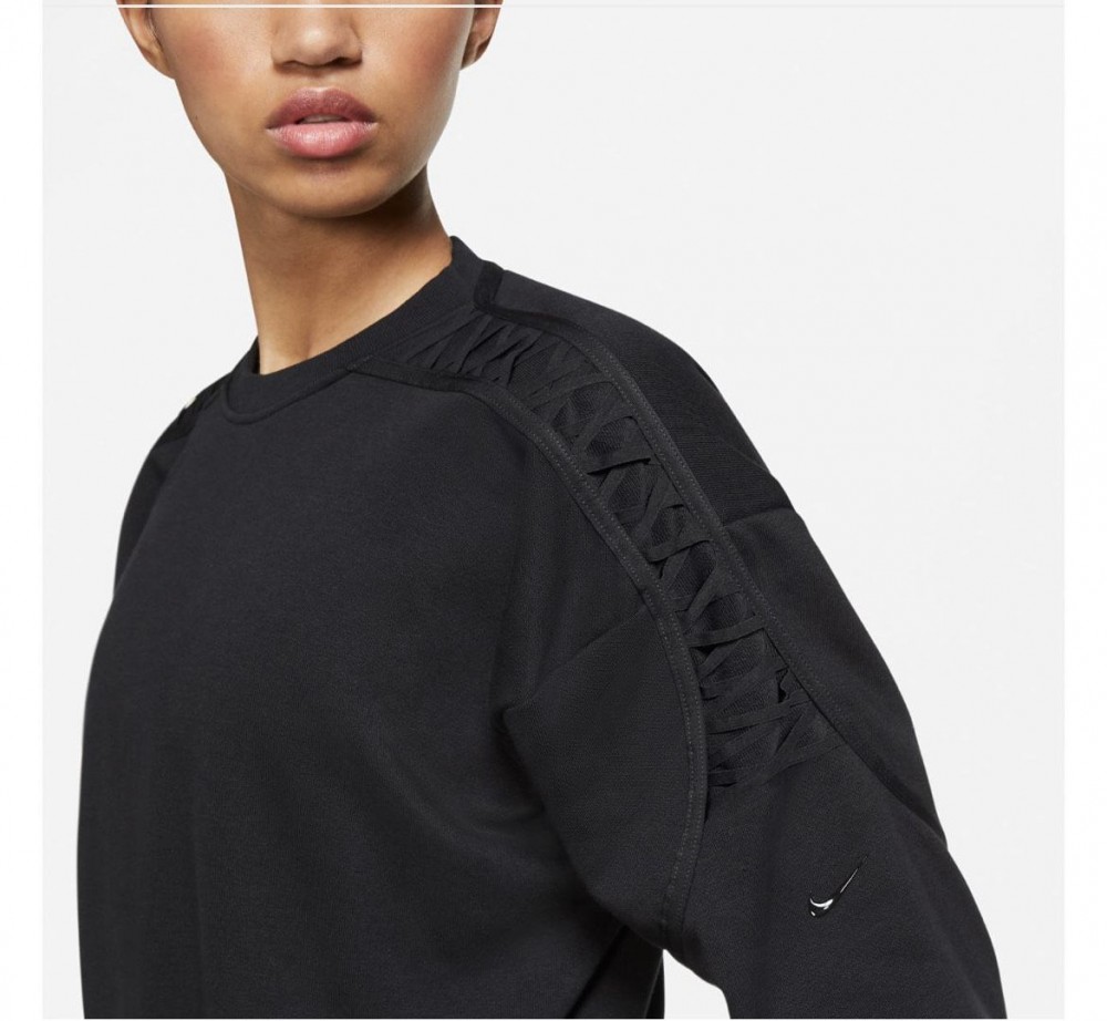 Толстовка Nike Womens Cropped Fleece Training Crew Black DA0447-010_image_3