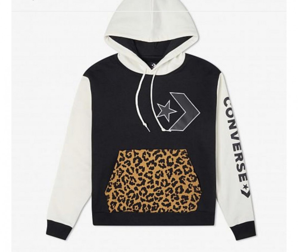 ТОЛСТОВКА CONVERSE LEOPARD POCKET STAND OUT GO TO HOODIE 10023053-281_image_1