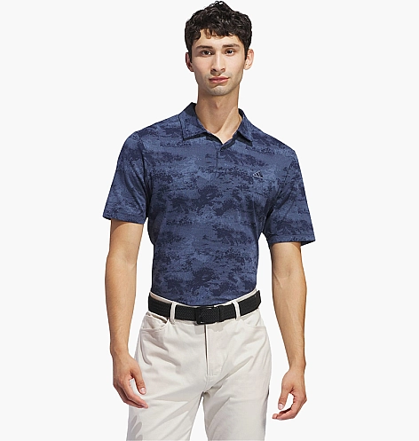 Поло Adidas Go-To Printed Mesh Polo Shirt Blue IU4428_image_1