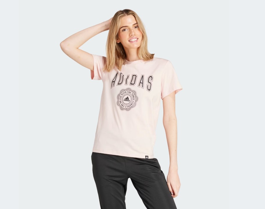 Футболка женская Adidas Pink Collegiate Graphic Tee IZ1158_image_1