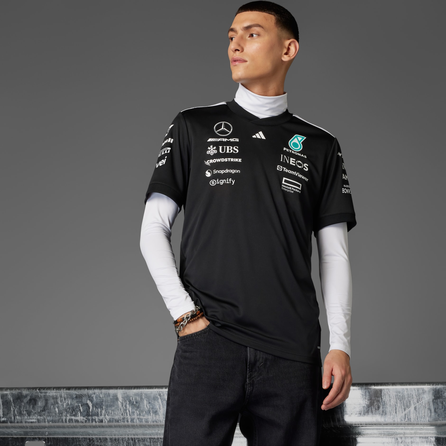 Чоловіча футболка Adidas Mercedes-AMG Petronas Formula One Team Driver JW5361_image_1