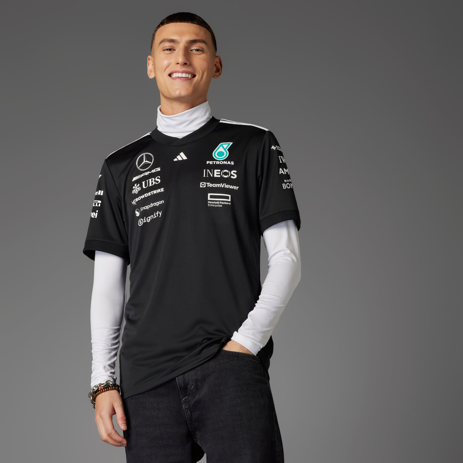 Чоловіча футболка Adidas Mercedes-AMG Petronas Formula One Team Driver JW5361_image_2