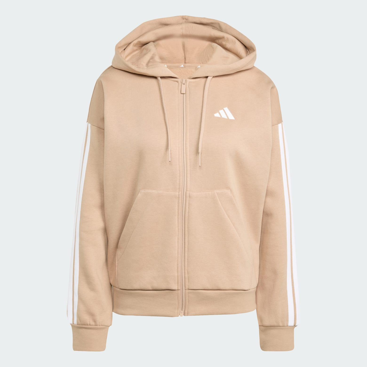 Толстовка Essentials 3-Stripes Full-Zip Fleece Adidas Sportswear JX7706_image_6