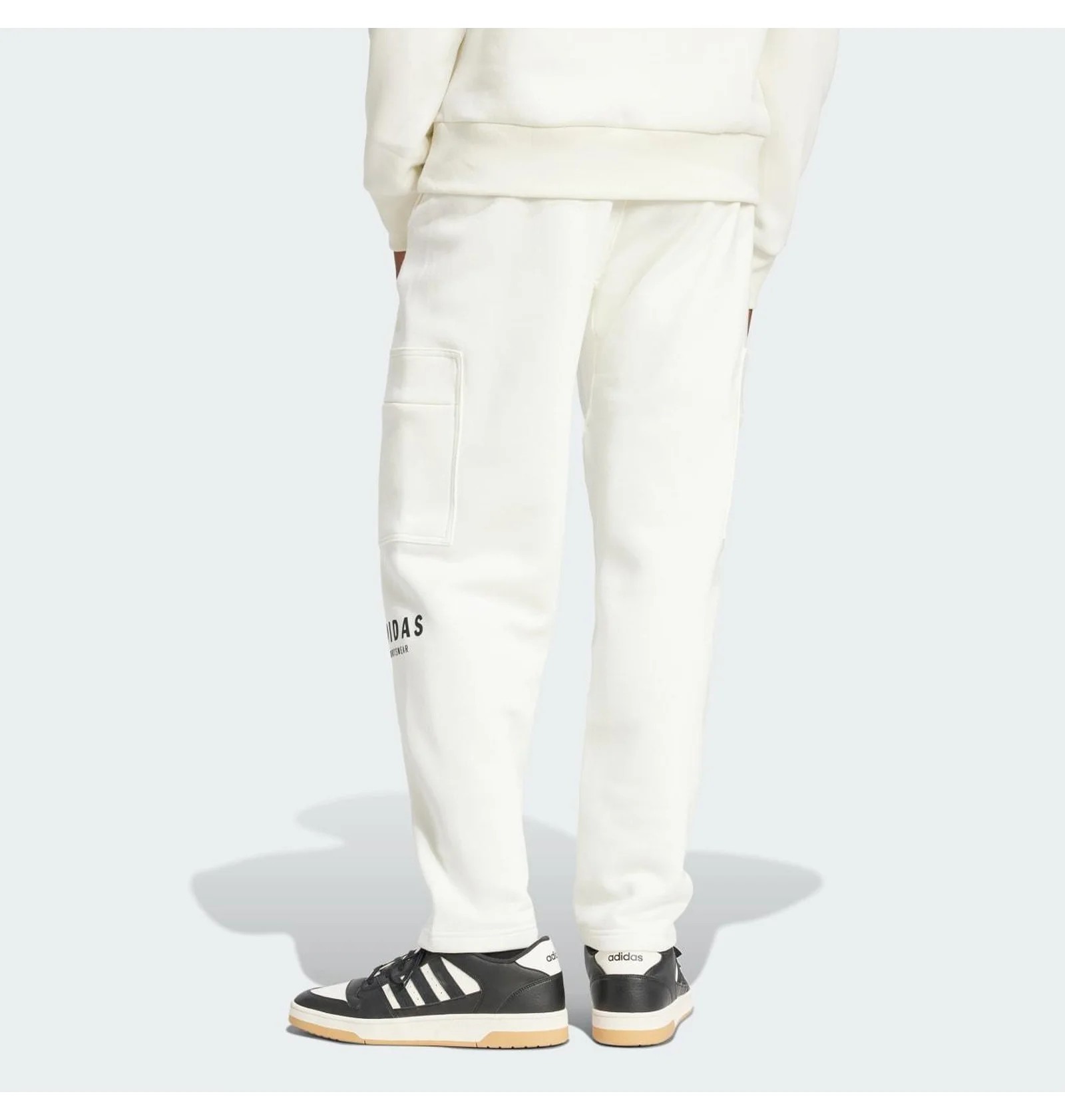 Штани чоловічі Adidas All Szn Fleece Graphic Loose Sportswear White JJ3664_image_3