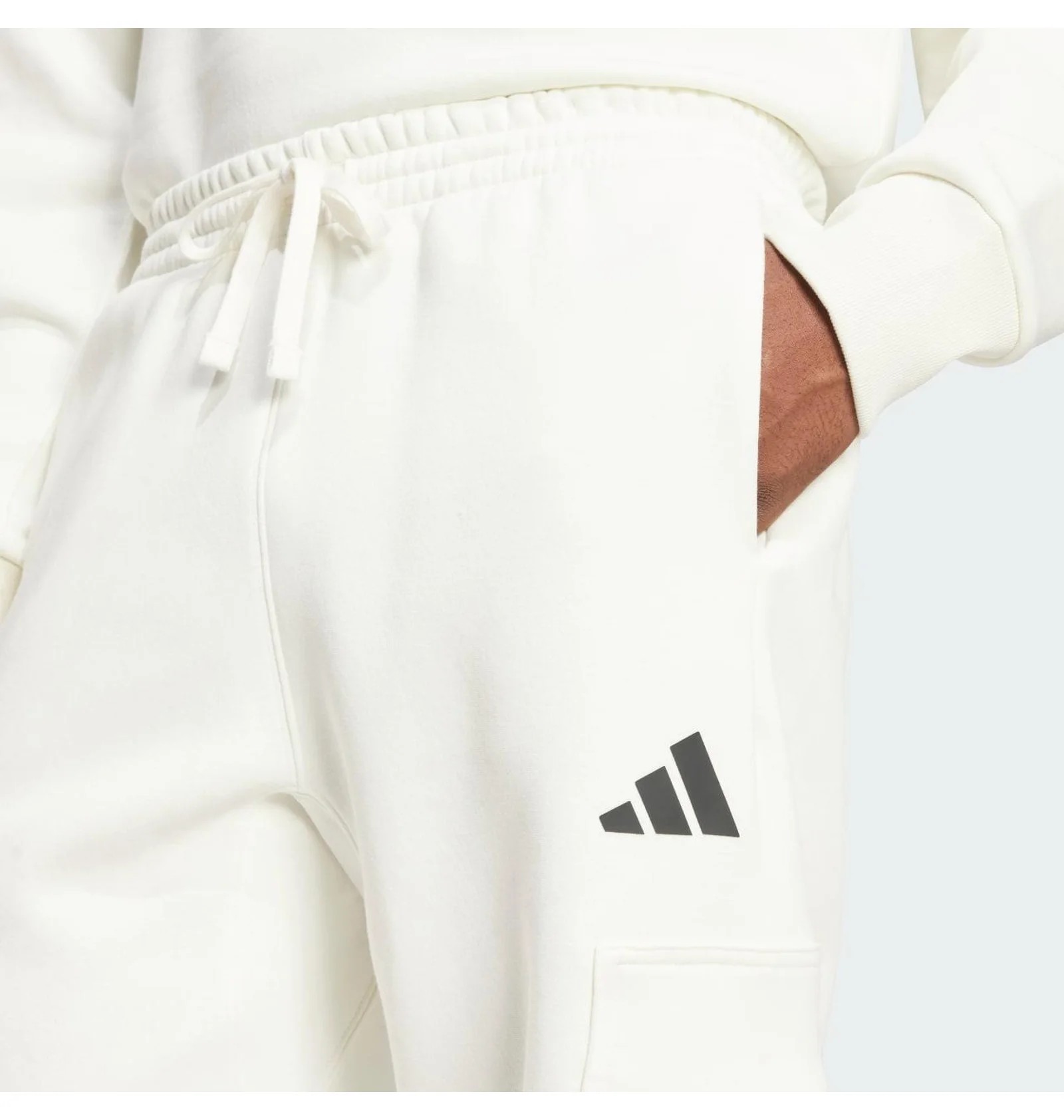Штани чоловічі Adidas All Szn Fleece Graphic Loose Sportswear White JJ3664_image_6